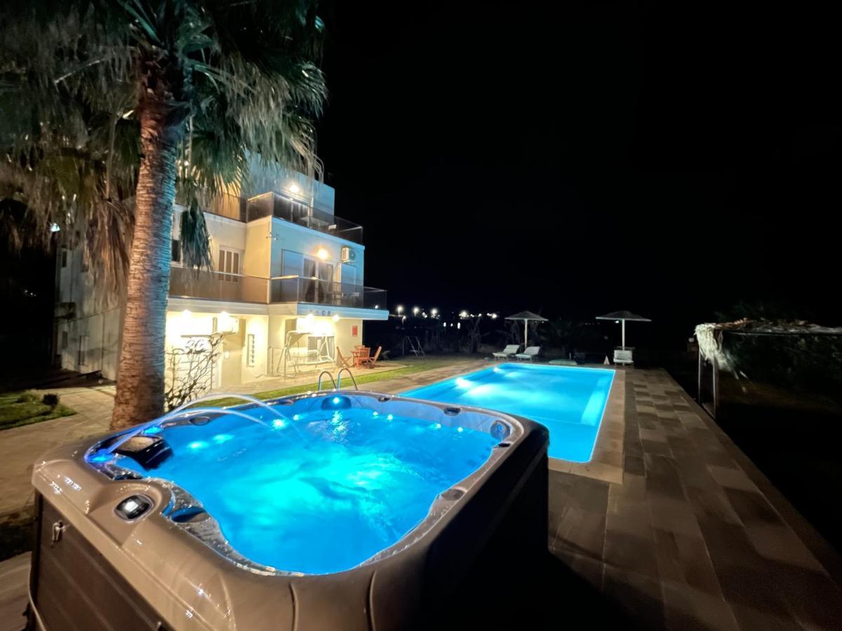 Martimi Apartments - 200M From Drapanias Beach - Pool - Hot Tub - Sauna - Bbq กิสเซมอส ภายนอก รูปภาพ