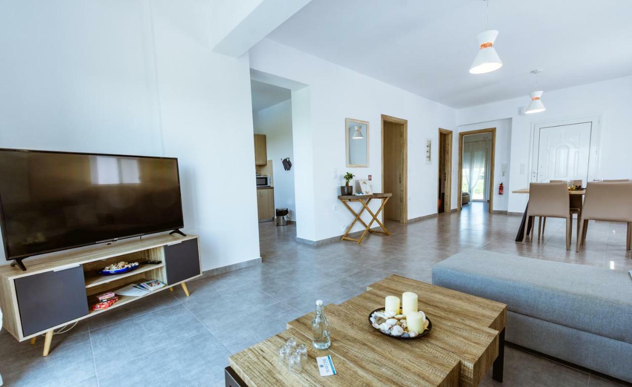 Martimi Apartments - 200M From Drapanias Beach - Pool - Hot Tub - Sauna - Bbq กิสเซมอส ภายนอก รูปภาพ